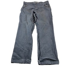 Duluth Trading Co Flex Fire Hose Pants Mens 38x32 Gray Relaxed Fit Workwear picture