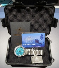 ADDIESDIVE AD2548 GMT Dive Watch Swiss Ronda 515-24H Quartz 200M Blue Wave 38mm picture