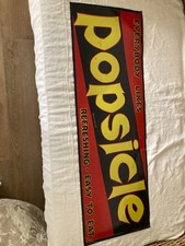 Beautiful vintage “Everyone loves Popsicle” tin litho sign 36 x 12 inches picture