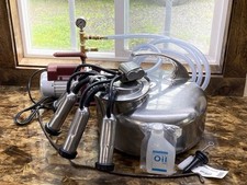 SURGE COMPLETE MILKING MACHINE COW-GOAT NEW 1/3 HP VACUUM PUMP picture