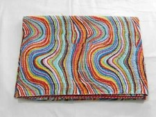 Indian Handmade Vintage Throw Blanket Bedspread Double Cotton  (Queen) 90X108 picture
