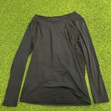 Lululemon Black Mesh Back Long Sleeve Active Top Keyhole Crossover Yoga Shirt picture