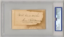 Samuel F. B. Morse ~ Signed Autographed 1800's Signature Code ~ PSA DNA Encased picture