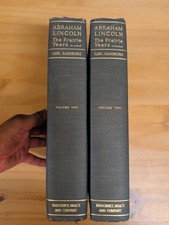 Abraham Lincoln The Prairie Years Carl Sandburg Vol 1 & 2 1926 5th Printing picture