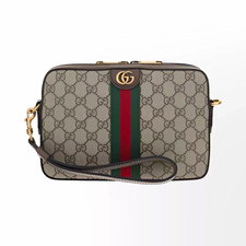 Gucci Ophidia GG Monogram Web Stripe Canvas/Leather Zip Small Crossbody picture