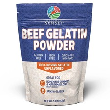 Unflavored Beef Gelatin Powder 5 oz (142g) Protein Collagen Baking Supplement picture