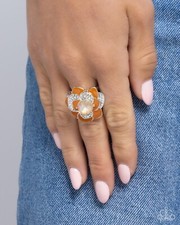 Paparazzi Jewelry Accessories - Bridging Bling - Orange Ring - NEW picture