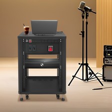 15U Audio Rack, Audio Rack with Feet & Wheels, Rolling Studio Rack Case picture
