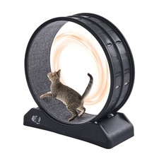 Cat Exercise Wheel 31.5 in Large Indoor Cat Running Wheel Treadmill Black picture