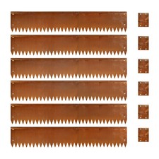 6.0 Inch x 6 Packs Corten Steel Edgings for Landscape Metal Garden Edging 20ft picture