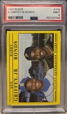 Ken Griffey Jr/Barry Bonds 1991 Fleer PSA 9 picture