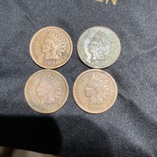 Lot of 4 Indian Head Cents 1901, 1903, 1905, 1906 picture