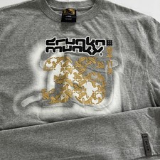 VTG DrunknMunkey Short Sleeve Tee Graphic T Shirt Y2K Streetwear Skate Large picture
