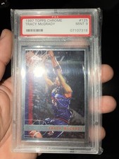 Topps 1997 Topps Chrome Tracy McGrady #125 Toronto Raptors PSA 9 picture