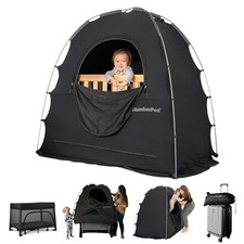SlumberPod 3.0 The Original Blackout Sleep Tent Pack N Play Mini Crib Black picture