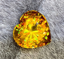 Natural Sphene 3.32 Ct Madagascar Heart Cut Faceted VSi Untreated Gemstone picture