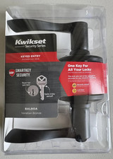 Kwikset Balboa Entry Door Handle with Lock and Key, Venetian Bronze 94050-674 picture