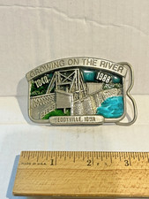 Eddyville Iowa, 1840 to 1988 Commemorative Belt Buckle, Ltd Edition # 126 of 250 picture