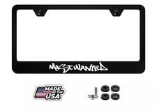 NFS Most Wanted Premium Black Metal License Plate Frame Racing Style picture