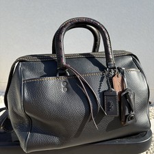 Coach 1941 Rogue Satchel RS-20216 Black Oxblood Pebbled Leather 2016 picture