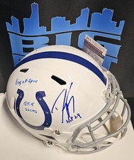 DWIGHT FREENEY Signed Autographed Full Size Helmet Indianapolis Colts JSA INSC picture