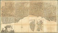 1764 Huge (75 x 42 in) Dury 'A Topographical Map of the Republick of Genoua' picture