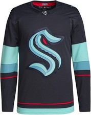Adidas NHL Seattle Kraken Authentic Home Hockey Jersey GT5622 Multiple Sizes New picture