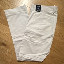 J.Crew Men’s Flex Slim Fit Chino Pants 36x32 White Stretch Cotton NWT picture