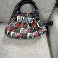 Authentic Vintage Fendi Multicolor Zucca Print Coated Canvas Spy Bag picture