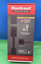 Kwikset San Clemente Handleset Halifax Lever SmartKey Matte Black 98180-081⁠ picture