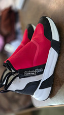 Calvin Klein Unisex Mid Top Colorblock Zip Textile Athletic Sneakers picture