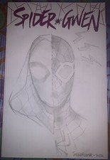 Spider Gwen N.1 Blank Cover - Signed and Sketch Sara Pichelli picture