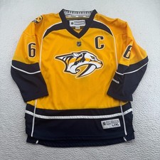 Reebok Nashville Predators Shea Weber Captain C #6 Jersey Youth L/XL Yellow NHL picture