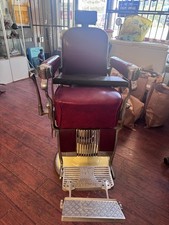 Vintage 1950s Belmont Barber Chair - Cast Iron & Porcelain (AS IS) picture