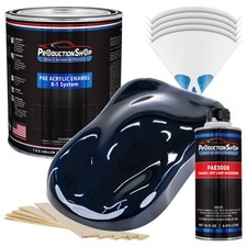 ProductionShop High Gloss Midnight Blue Pearl Acrylic Enamel Gallon Kit Paint picture