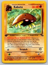 Kabuto 50/62 Common Fossil Pokemon 1st Edition NM picture