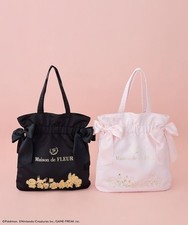 Maison de FLEUR pokemon Double Ribbon Tote Bag new gift PokéPeace Japan picture