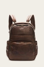 FRYE Leather Backpack-Logan Model Frye Mens Logan Backpack Bag Dark Brown Colour picture