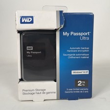 WD MY PASSPORT ULTRA 2TB HDD Backup Storage - Black- WDBBKD0020BBK-NEWM (SEALED) picture