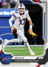 Josh Allen 121-Rushing Yards 2026-27 NFL Topps NOW Card 59 Presale picture
