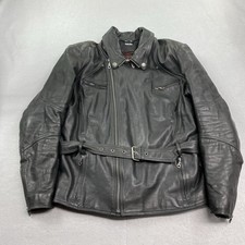 Vintage Held Jacket Mens 58 Black Full Zip Leather Paded Biker Moto Riding picture