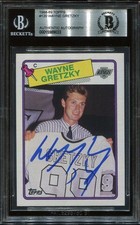 HOF WAYNE GRETZKY signed autographed 1988-89 TOPPS CARD BECKETT (BAS) RARE picture
