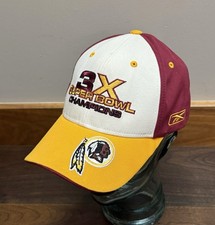 Vintage Washington Redskins 3X Super Bowl Champions Snapback Hat Reebok NFL picture