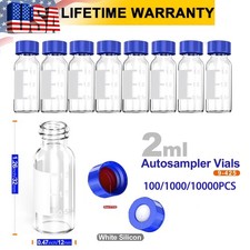 100/10000Pcs 2ml Autosampler Vial+Screw Caps 9-425 Glass Vials HPLC Sample Vials picture