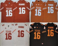 New Mens Arch #16 Manning Longhorns Stitched Jersey All Colors S-5XL picture