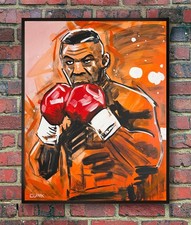 Striking Mike Tyson Pop Art Acrylic Painting - 20x16