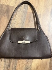 Vintage Gucci  Brown Shoulder Bag Zip Closure Silver Hardware picture