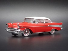 1957 57 CHEVY CHEVROLET BEL AIR SEDAN RED 1:64 SCALE DIECAST MODEL CAR picture
