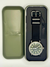 Shinola Runwell Field 41mm Military Olive Argonite 703 Sapphire New Box picture