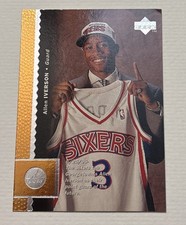 1996-97 Upper Deck - Allen Iverson #91 (RC)- 76ERS HOF🔥🔥 picture